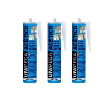 Imagem de Kit 3 un Silicone Acético Unipega 250m - 000245