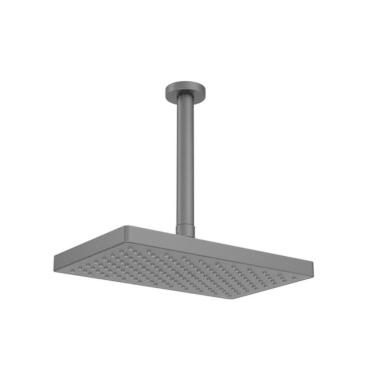 Imagem de Chuveiro De Teto Retangular Com Tubo Flex Max Black Matte