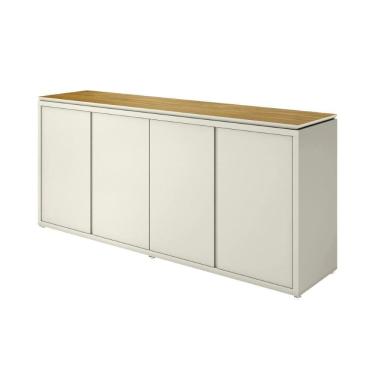 Imagem de Balcão Buffet Para Escritório 4 Portas 180cm Oslo Fendi E Freijó