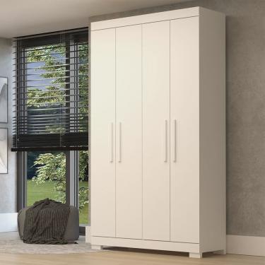 Imagem de Guarda Roupa Solteiro 109,80cm 4 Portas 100% Mdf Papoulas Espresso Móveis