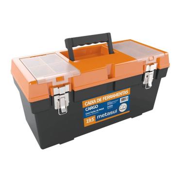 Imagem de Caixa De Ferramentas Cargo 19.5 - Laranja - 013601027 - Metasul