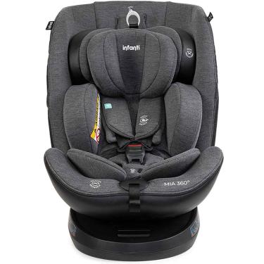 Imagem de Cadeirinha Para Auto Isofix Top Tether Infanti Mia 360 I-Size 0 A 36kg Reclinável Ajustável Preto Cadeira Passeio para Carro Bebê Infantil Base Girató