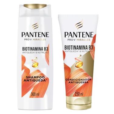 Imagem de Kit Pantene PRO-V Miracles Antiqueda & Nutrição Biotinamina B3 Shampoo 300ml e Condicionador 150ml