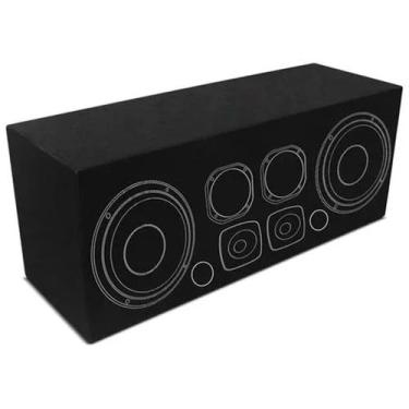 Imagem de Caixa Trio para 2 Alto Falantes 8 Polegadas 2 Tweeters 2 Cornetas 21 L