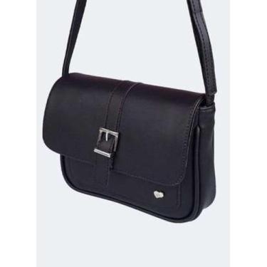 Imagem de Bolsa Infantil Feminina Fivela Imã Preta 600.1383 - Pampili, TM ÚNICO