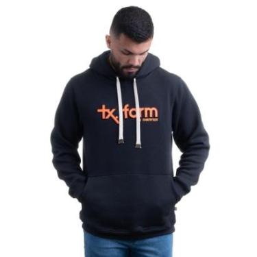 Imagem de MOLETOM TEXAS FARM - MT036 - PRETO/ LARANJA NEON-Masculino