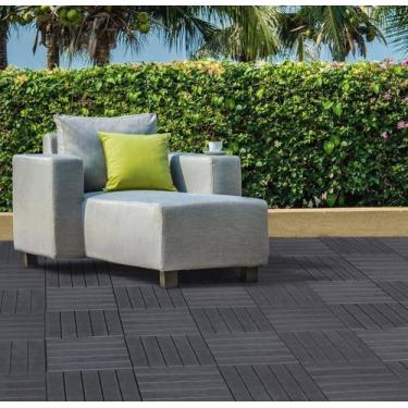 Imagem de Kit 12 Peças Deck Modular Plastico 30x30 Piscinas Varanda Jardim Sacad