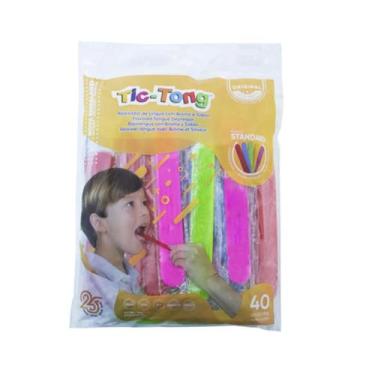Imagem de Abaixador de língua colorido (40uni) - tic tong