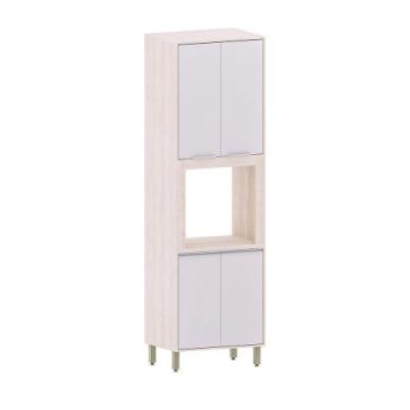 Imagem de Paneleiro de Cozinha 70cm com 1 Nicho para Forno e Microondas 4 Portas