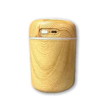 Imagem de Mini Umidificador De Ar E Difusor De Óleo Essencial Madeira Elétrico Ultrassônico Portátil Para Quarto(Amarelo)