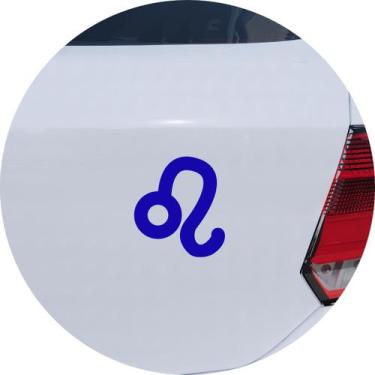 Imagem de Adesivo de Carro Horóscopo Signo Leão - Cor Azul - Melhor Adesivo, Azu