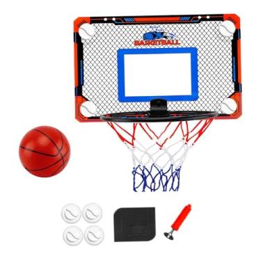 Imagem de UGPLM Durabilidade de aros de basquete de porta de basquete montada na parede, com bolas, acessórios, mini argola dobrável para crianças, Sem Marcar, Grande