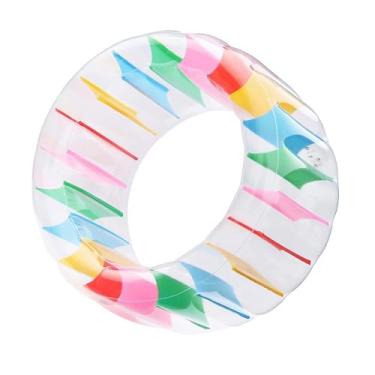 Imagem de menolana Rolo de rodas infláveis ​​roda de água colorida para crianças adultos Summer Float Tube Toy para Pond Beach Party River, 160cm