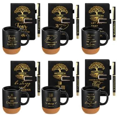 Imagem de FillTouch Presentes religiosos do Homem de Deus Cristão 425 g Verso da Bíblia Caneca de Café Cerâmica A5 Conjunto de Caneta Esferográfica Bíblias da Igreja Materiais de Estudo Pastor Escola Dominical