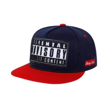 Imagem de Boné Snapback Ajustável de Algodão - Estilo Hip Hop para Verão, Marinh