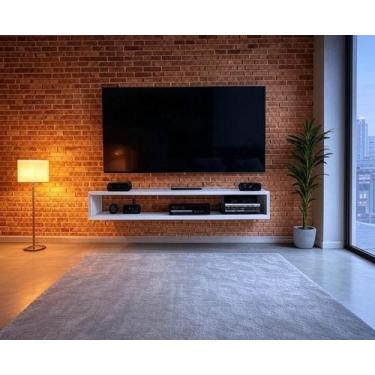 Imagem de Rack Suspenso Prateleira para TV/penteadera 90 centimetros - jhas mdf