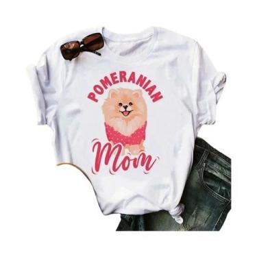 Imagem de Camiseta Feminina Verão - Pomeranian Mom - Manga Curta, BR-G4, Wtq0002