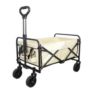 Imagem de Carrinho Camping Praia Roller Dobrável Passeio Pesca Até 80Kg Zenite, 