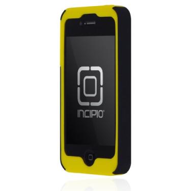 Imagem de Incipio Capa rígida para iPhone 4/4S SILICRYLIC com núcleo de silicone - 1 pacote - Estojo de transporte - Embalagem de varejo - Amarelo/Preto