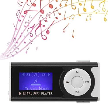 Imagem de Leitor de MP3 com clipe, reprodutor de música de som portátil sem perdas com lanterna, reprodutor de áudio digital para trabalho, esportes, viagens, suporta até 16 GB (preto)