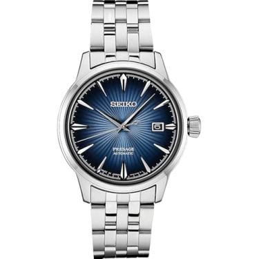 Imagem de Relógio masculino Seiko Presage 23 com mostrador azul automático e tamanho não