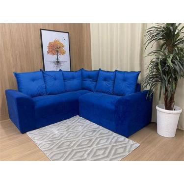 Imagem de Sofá de Canto Azul 910 Modelo Belo - Alpoim