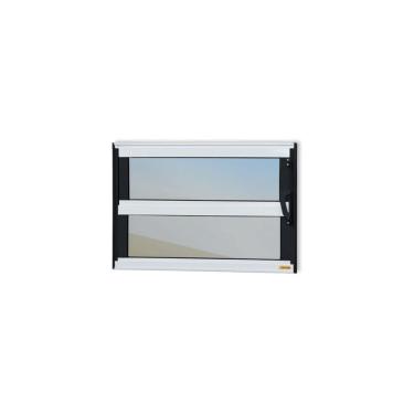 Imagem de Janela De Aluminio Basculante Elite Vidro Reflex 40cm X 120cm Brimak Mix Preto