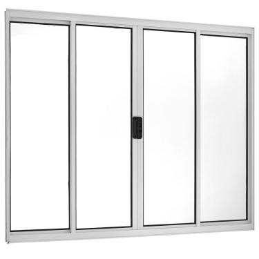 Imagem de Janela De Correr 4 Folhas Central 100x120cm Ecosul Esquadrisul