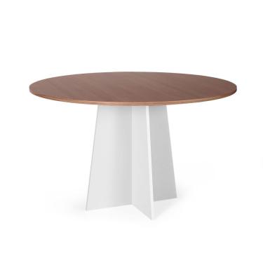 Imagem de Mesa De Jantar Redonda 6 Lugares 120cm Isabela Noronha/branco - Straub Web