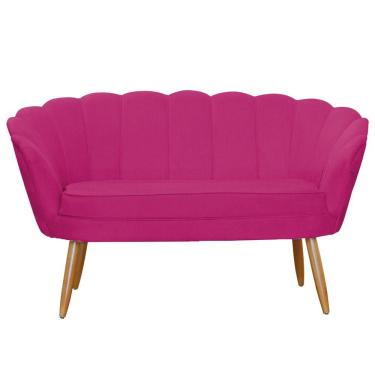 Imagem de Poltrona Namoradeira Petala Veludo 7decormoveis Veludo Pink