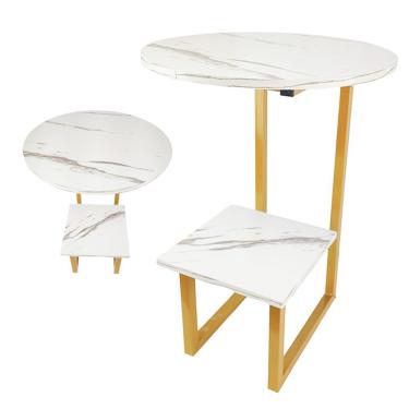 Imagem de Mesa Cabeceira Canto Lateral Mesinha Redonda Multiuso Minimalista