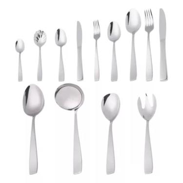 Imagem de Faqueiro 101 Peças De Aço Inox Com Caixa Litografada Viena Prateado Wolff