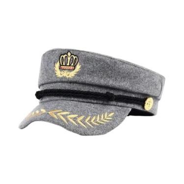 Imagem de Boina Preta Unissex - Primavera/Outono - Estilo Marinheiro, Militar e 