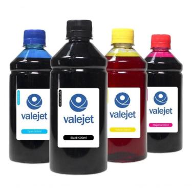 Imagem de Kit 4 Tintas Para Epson L121 Cmyk 500ml Valejet