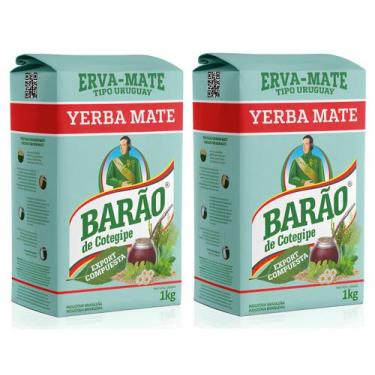 Imagem de 2 Erva Mate chimarrão BARÃO EXPORT COMPOSTA Uruguai 1kg - Barão de Cot