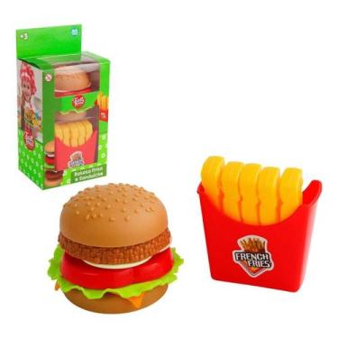 Imagem de Brinquedo Lanche Hamburguer Cheeseburger Batata Frita - Ark Toys