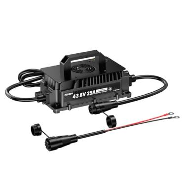Imagem de Redodo Carregador De Bateria Lifepo4 Ip65 À Prova D'Água 43,8 V 25 A Para Baterias Lítio 36 (38,4 V), Com Proteção Múltipla, Carregamento Em 3 Estágios, Adequado Carrinhos Golfe, Fora Da Rede, Motor