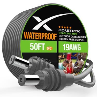 Imagem de BeasTrek Cabo De Alimentação Dc Starlink Mini, 15 M/50 Pés, Substituição Para À Prova D'Água, Resistente Às Intempéries E Durável, Acessórios Ambientes Externos, Domésticos, 50 Pés Comprimento