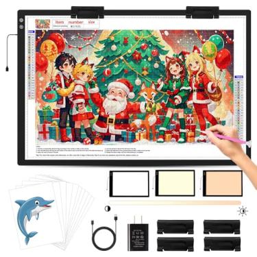 Imagem de Wsenlight Almofada De Luz A1 Recarregável Para Pintura Diamante, Caixa Traçado Extra Grande, Prancheta Desenho, Bateria 6000 Mah, Mesa Remoção Ervas Daninhas, Visualização Raio-X, Animação, Esboço