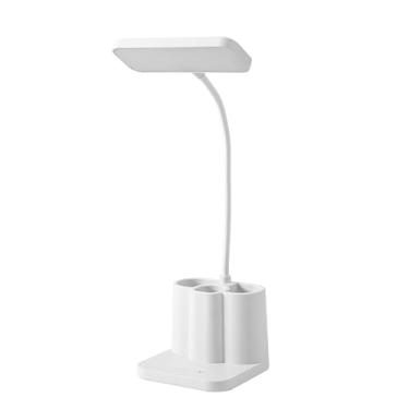 Imagem de Lâmpada de lâmpada de mesa Lâmpada de leitura LED ajustável com lâmpada de caneta Luz de cabeceira para a cabeceira da cama para estudante Dormitório de escritório Desk ABS (Recarregável)