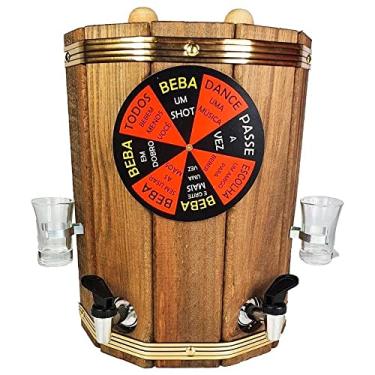 Imagem de Pingometro Duplo Adega Rústica Gira Roleta Shot Decor