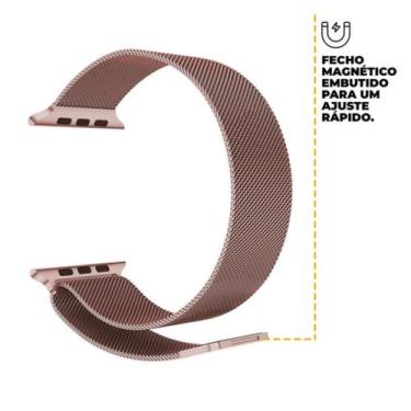 Imagem de Pulseira Milanesa Milanese Metal Compativel com Smartwatch 38mm 40mm 4