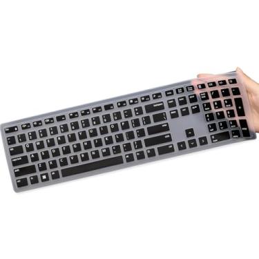 Imagem de Capa de teclado para teclado Dell Pro KM5221W KM7321W e Pro KB500, protetor de capa de teclado para desktop Dell Pro KM5221W - preta