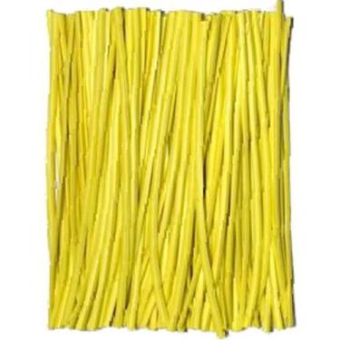 Imagem de 100 Fecho Lacre Arame Araminho Amarrilho Colorido - AAZ, Amarelo