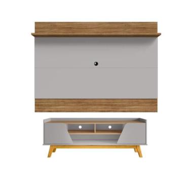 Imagem de Conjunto Painel e Rack Sui Cinamomo Off White - CASA H