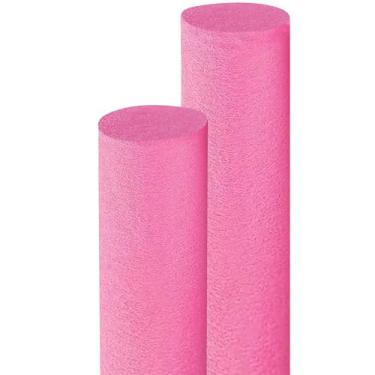 Imagem de Tubo de espuma flutuante de macarrão para piscina, macarrão grosso para flutuar na piscina, cores sortidas, 130 cm de comprimento (rosa)