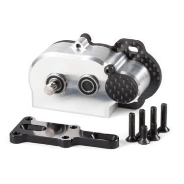Imagem de CobraCrawler NOD Transmission Tiny LCG Gearbox,LCG Transmission,Machined Ultralight LCG Transmission Tiny Gearbox with Slidable Shim for Straight Axle Axial AR44 AR45 Enduro Vanquish F9 F10 (Silver)