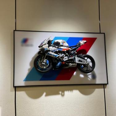 Imagem de iLuane Display Wallboard for Lego Technic BMW M 1000 RR 42130 Motorcycle Model Kit, Adult Collectibles Display Wallboard for Building Blocks, Gifts for Lego Lovers (Only Display Wallboard)