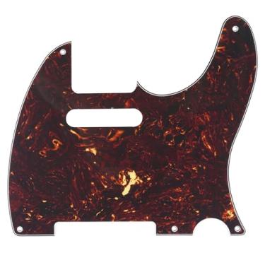 Imagem de Musiclily 5 Furos Escudo Tele Pickguard para Guitarra Fender EUA/Mexicana Telecaster Standard Estilo Moderno, 4 Camadas Tortoise Shell