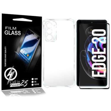 Imagem de Película Vidro 3D + Capa COM BORDA Para Moto Edge 20 XT2143-1 - Cell I